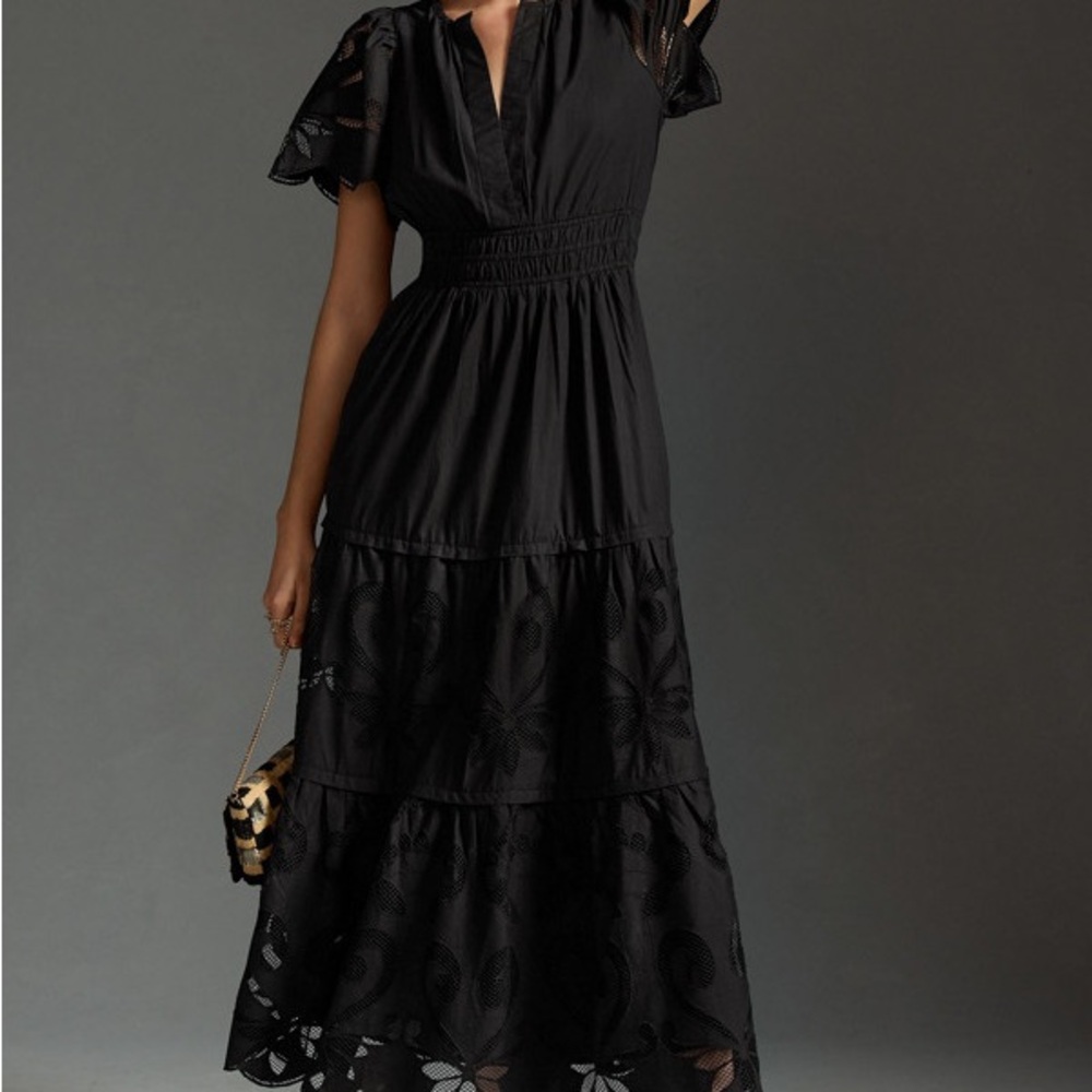 Anthropologie Somerset Maxi Cutwork Dress